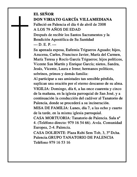 DON VIRIATO GARCÍA VILLAMEDIANA