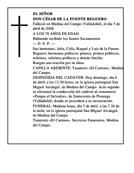 DON CÉSAR DE LA FUENTE REGUERO