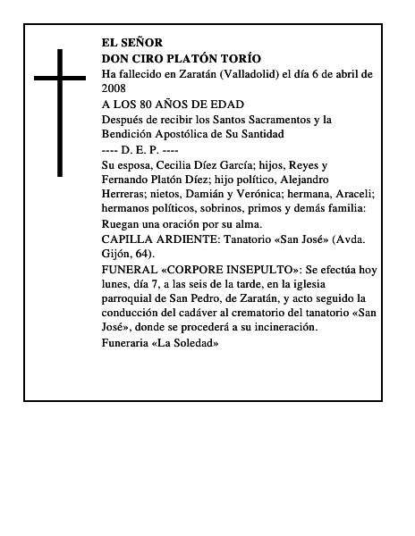 DON CIRO PLATÓN TORÍO