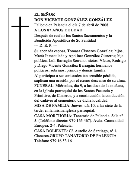 DON VICENTE GONZÁLEZ GONZÁLEZ