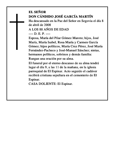 DON CÁNDIDO JOSÉ GARCÍA MARTÍN