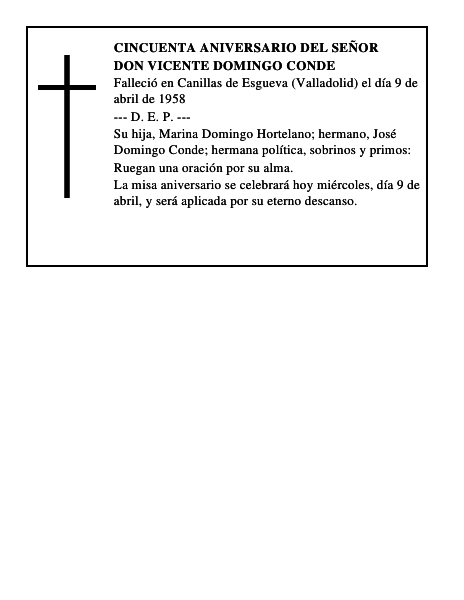 DON VICENTE DOMINGO CONDE