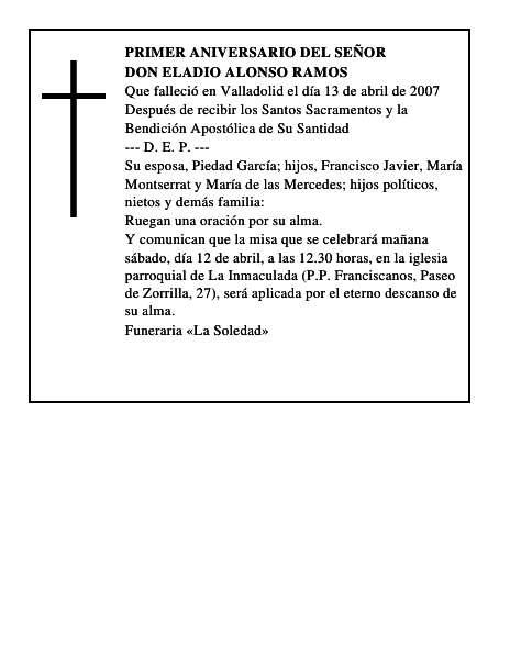 DON ELADIO ALONSO RAMOS
