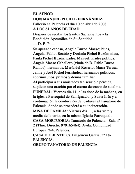 DON MANUEL PICHEL FERNÁNDEZ