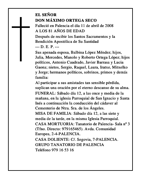 DON MÁXIMO ORTEGA SECO