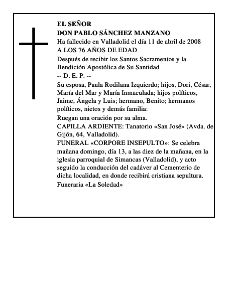 DON PABLO SÁNCHEZ MANZANO