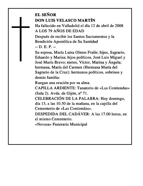 DON LUIS VELASCO MARTÍN