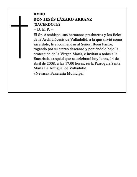 DON JESÚS LÁZARO ARRANZ