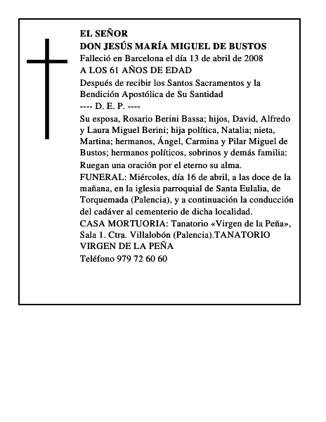 DON JESÚS MARÍA MIGUEL DE BUSTOS