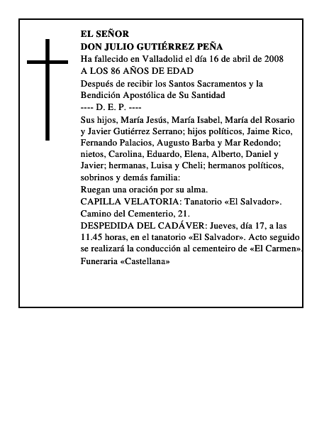 DON JULIO GUTIÉRREZ PEÑA