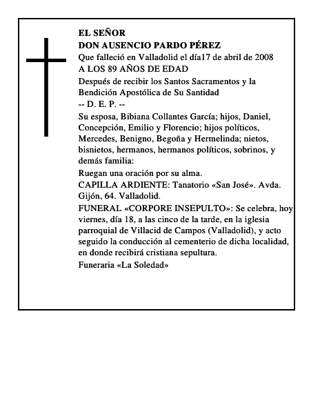 DON AUSENCIO PARDO PÉREZ