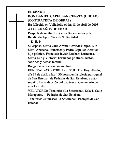 DON DANIEL CAPELLÁN CUESTA (CHOLO)