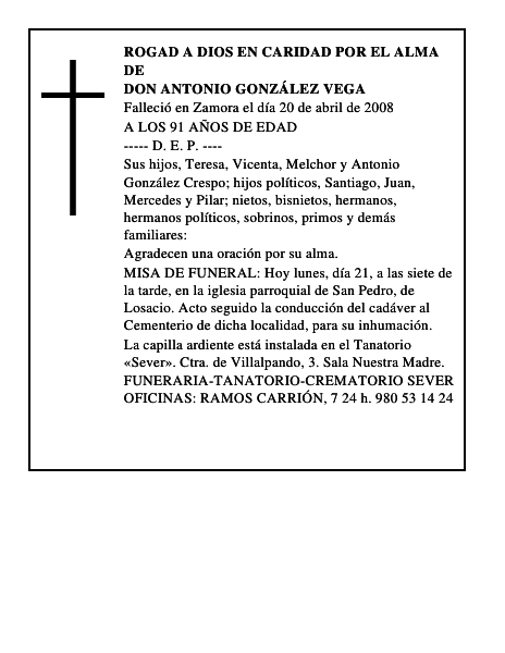 DON ANTONIO GONZÁLEZ VEGA