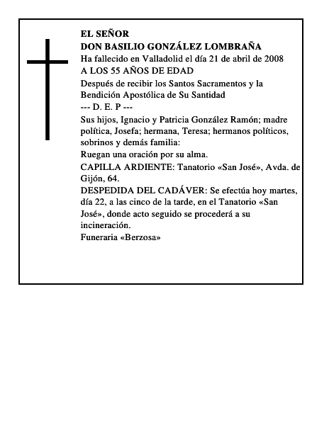 DON BASILIO GONZÁLEZ LOMBRAÑA