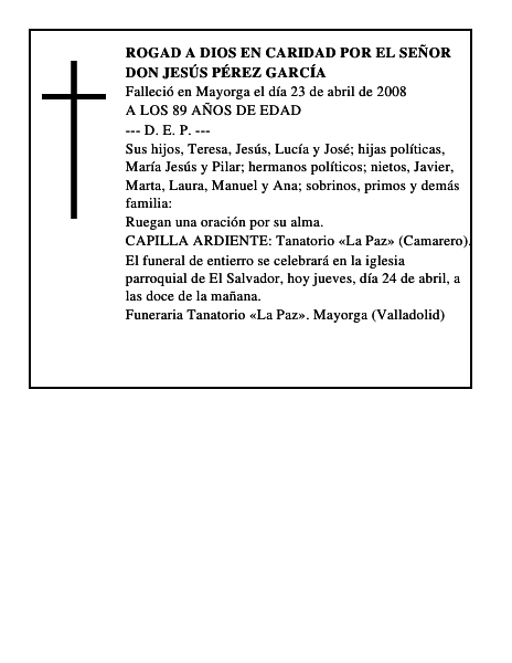 DON JESÚS PÉREZ GARCÍA
