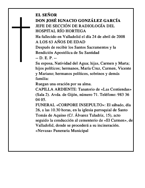 DON JOSÉ IGNACIO GONZÁLEZ GARCÍA
