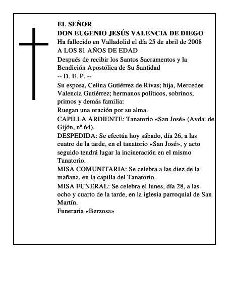 DON EUGENIO JESÚS VALENCIA DE DIEGO