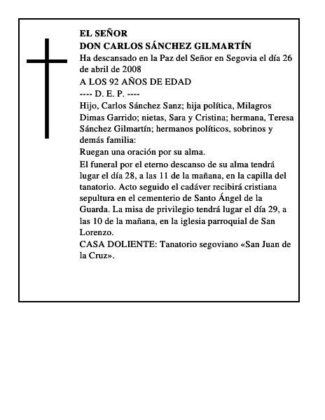 DON CARLOS SÁNCHEZ GILMARTÍN