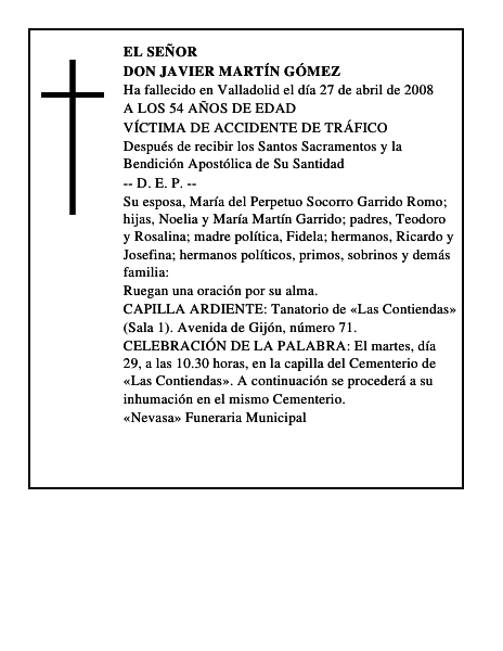 DON JAVIER MARTÍN GÓMEZ