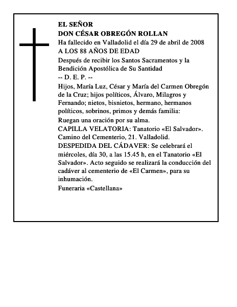 DON CÉSAR OBREGÓN ROLLAN
