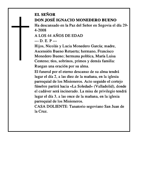 DON JOSÉ IGNACIO MONEDERO BUENO