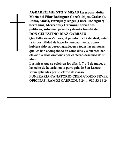 DON CELESTINO DIAZ CARBAJO