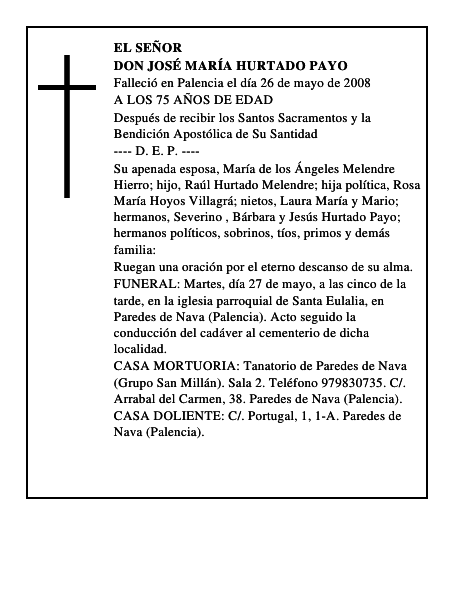 DON JOSÉ MARÍA HURTADO PAYO