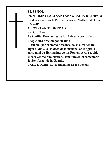 DON FRANCISCO SANTAENGRACIA DE DIEGO