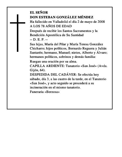 DON ESTEBAN GONZÁLEZ MÉNDEZ
