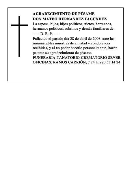 DON MATEO HERNÁNDEZ FAGÚNDEZ