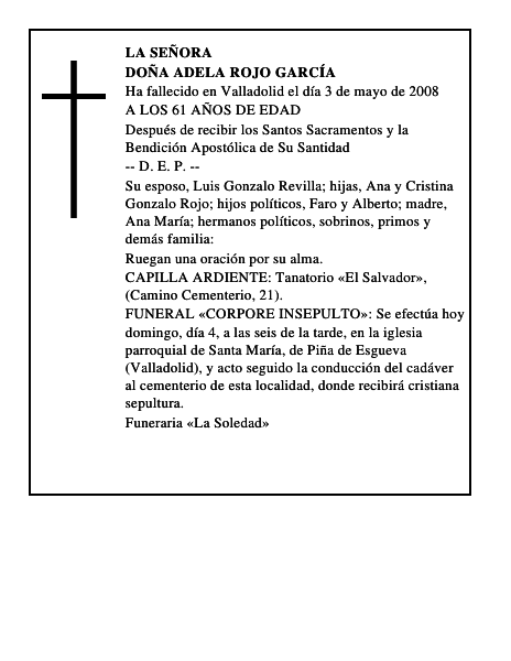 DOÑA ADELA ROJO GARCÍA