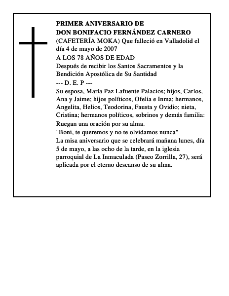 DON BONIFACIO FERNÁNDEZ CARNERO