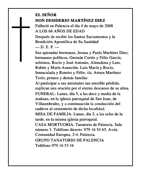DON DESIDERIO MARTÍNEZ DIEZ