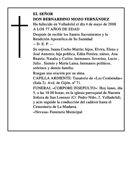 DON BERNARDINO MOZO FERNÁNDEZ