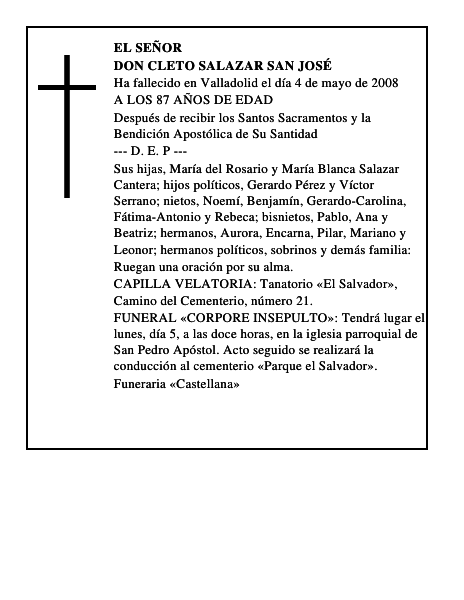 DON CLETO SALAZAR SAN JOSÉ