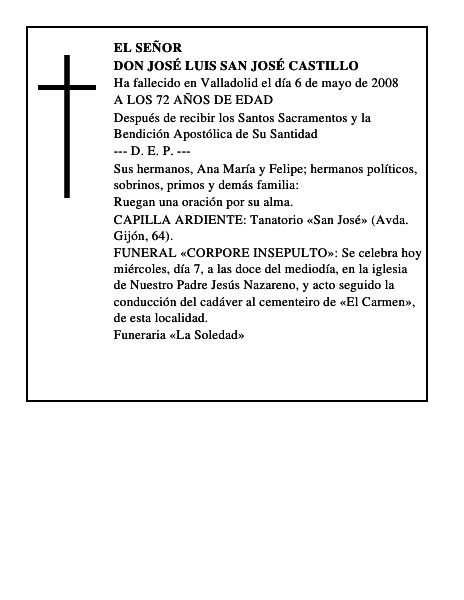 DON JOSÉ LUIS SAN JOSÉ CASTILLO