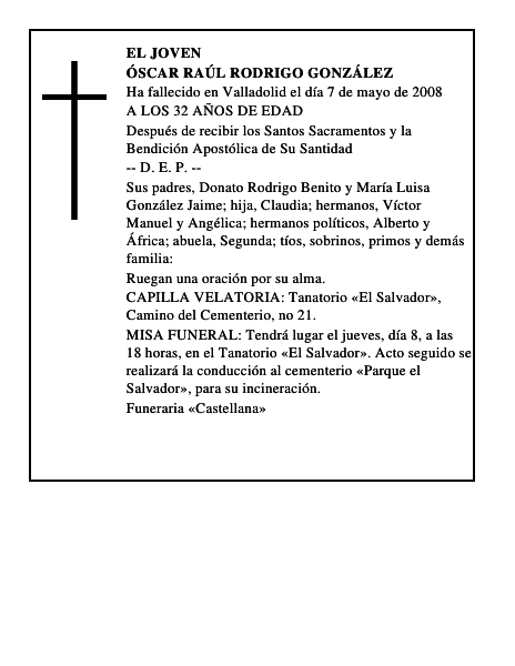 ÓSCAR RAÚL RODRIGO GONZÁLEZ