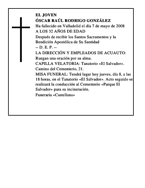 ÓSCAR RAÚL RODRIGO GONZÁLEZ