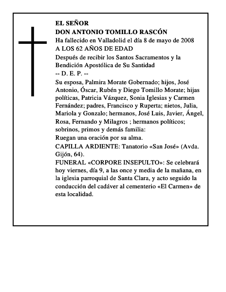 DON ANTONIO TOMILLO RASCÓN
