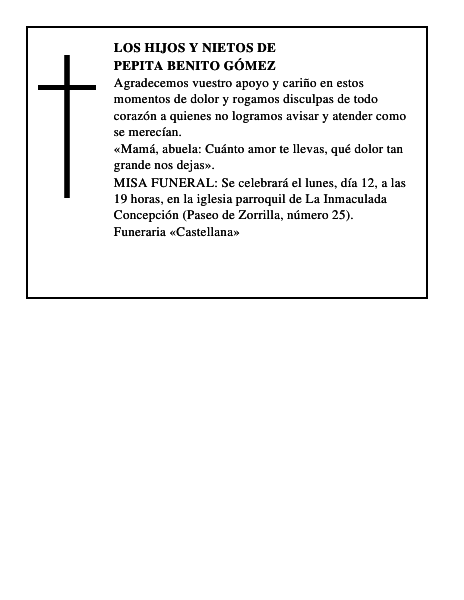 PEPITA BENITO GÓMEZ
