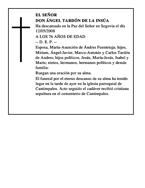 DON ÁNGEL TARDÓN DE LA INSÚA