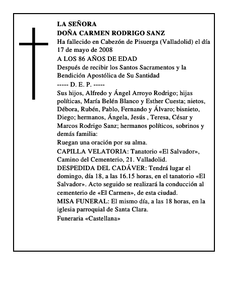 DOÑA CARMEN RODRIGO SANZ