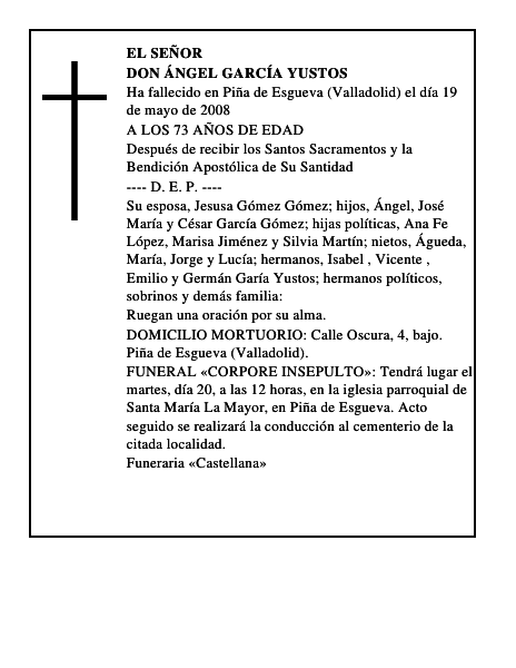 DON ÁNGEL GARCÍA YUSTOS
