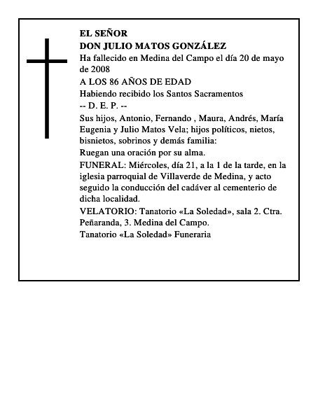 DON JULIO MATOS GONZÁLEZ