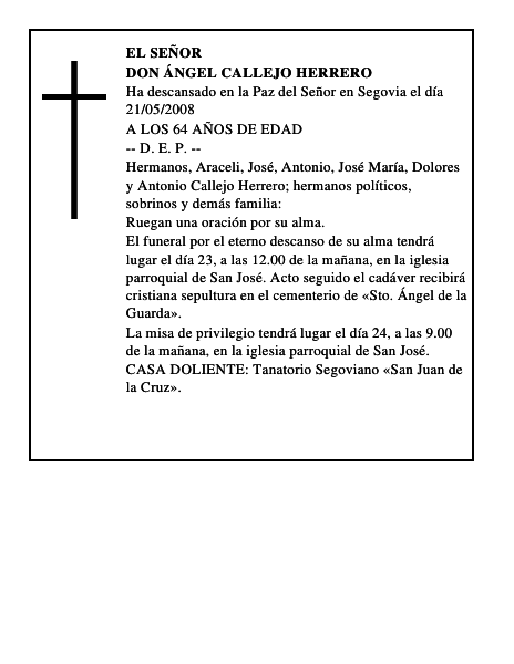 DON ÁNGEL CALLEJO HERRERO