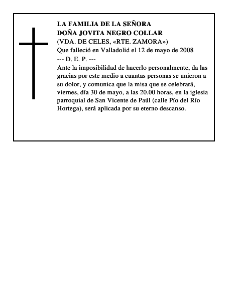 DOÑA JOVITA NEGRO COLLAR