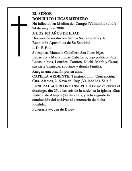 DON JULIO LUCAS MEDIERO