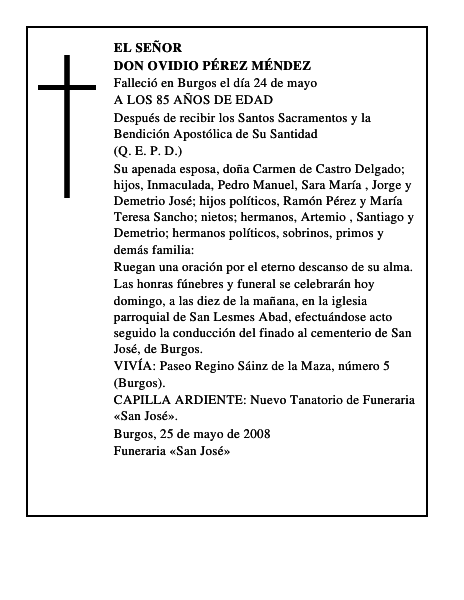 DON OVIDIO PÉREZ MÉNDEZ