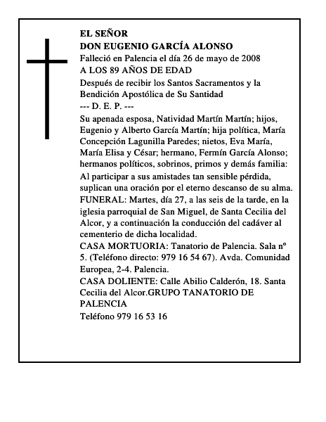 DON EUGENIO GARCÍA ALONSO