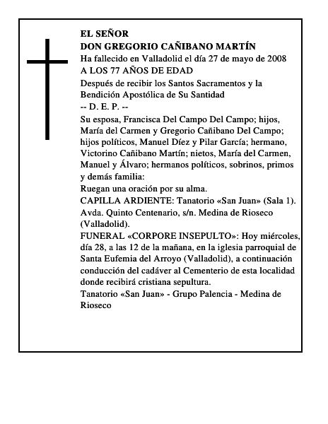 DON GREGORIO CAÑIBANO MARTÍN